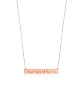 Silver Plate Necklace with Names for Valentine's Gift